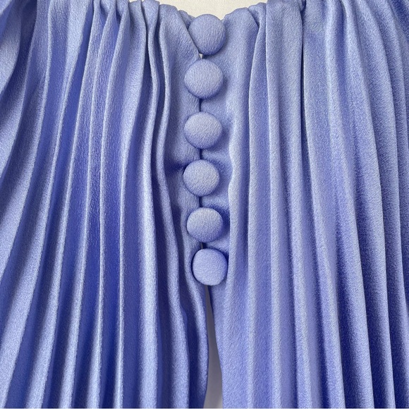 Flor et. al James Pleated Backless Gown Periwinkle Blue 8 NWT - Picture 11 of 17